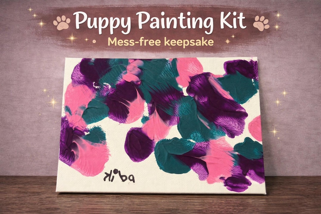 Puppy Picasso Kit | Dog Paint Craft | Pet Painting | DIY Pet Art | Keepsake Gift for Dog Lovers