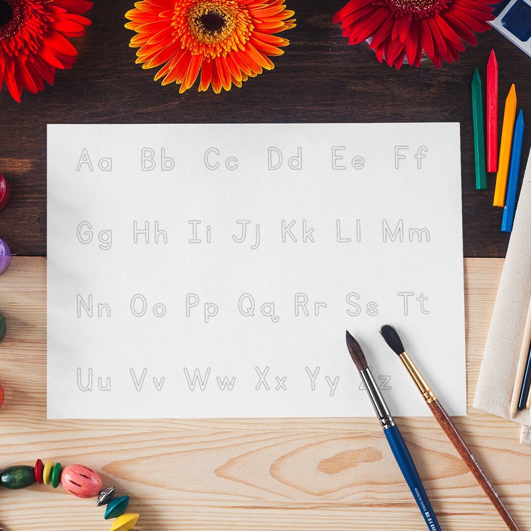Horizontal Alphabet ABC Coloring Sheet Download Printable - Etsy