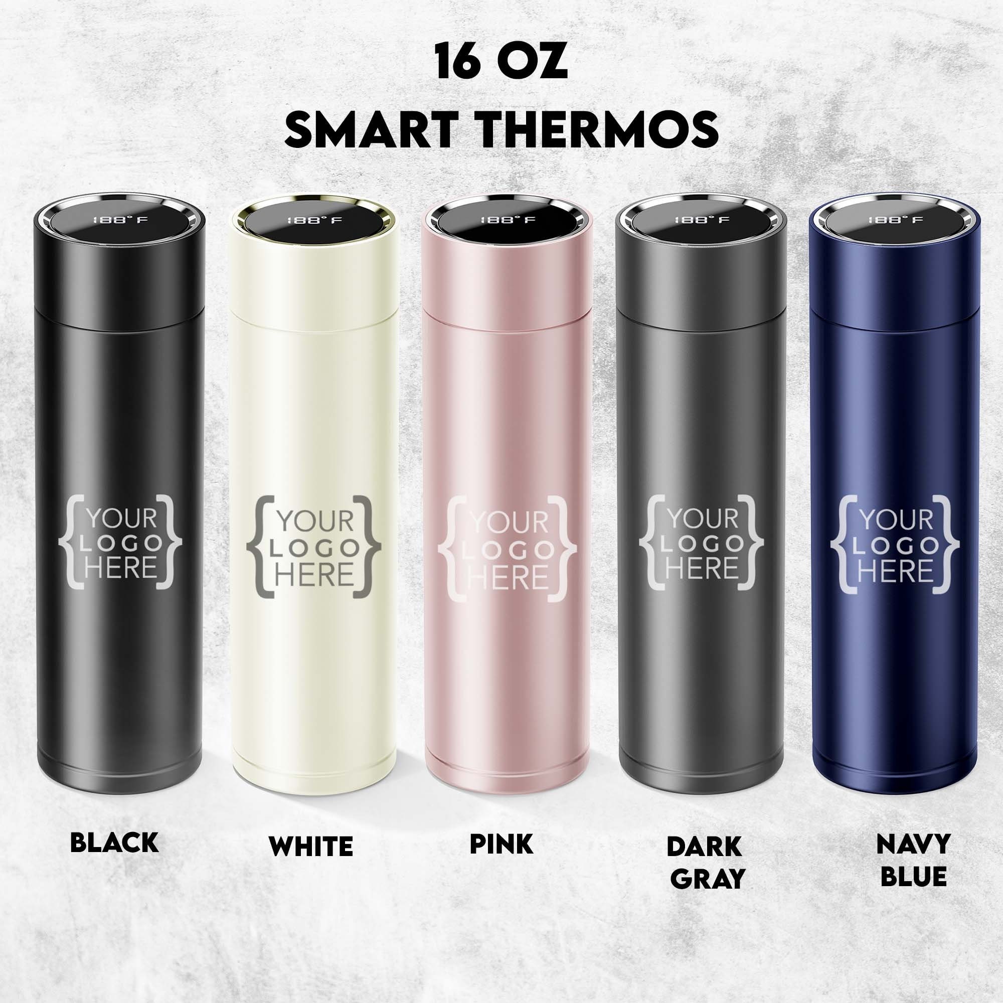 SMART THERMOS BOTTLE - LOVE MONOGRAM BROWN