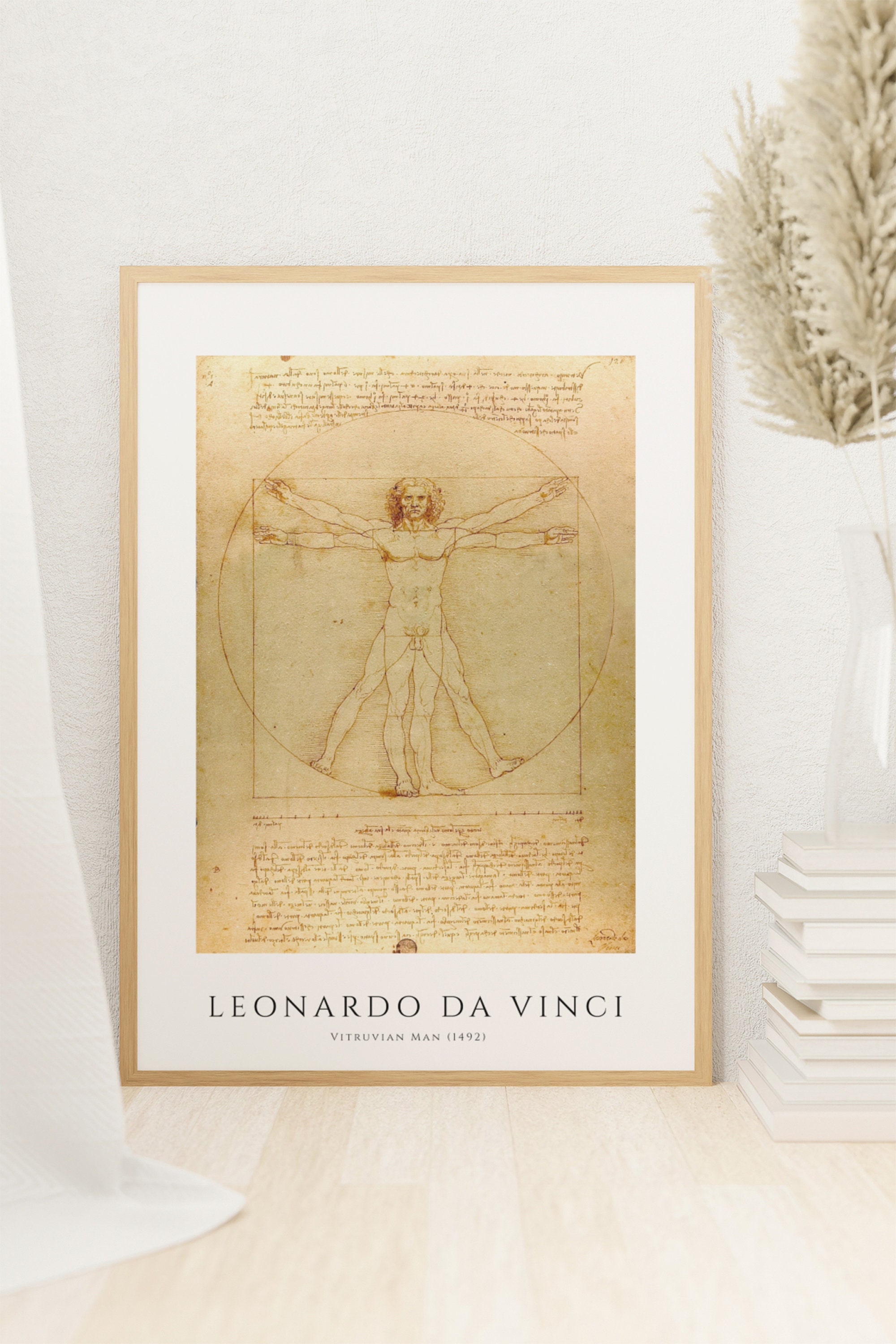 Buy Printable 'vitruvian Man' Renaissance Masterpiece Poster by Leonardo Da Vinci - Classic ...
