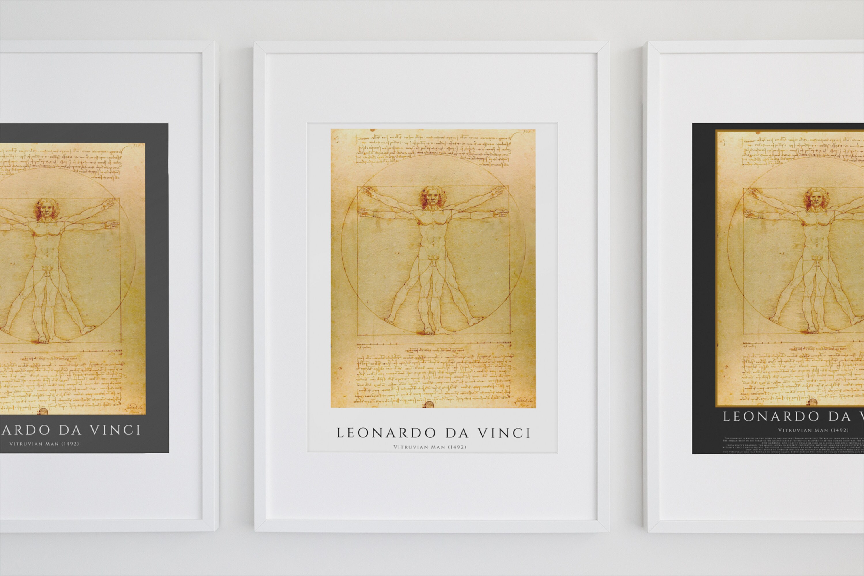Buy Printable 'vitruvian Man' Renaissance Masterpiece Poster by Leonardo Da Vinci Classic ...