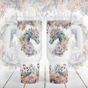 Drache 40 oz Tumbler Wrap, Drache Sternzeichen Png für Sublimationsdesign-Downloads, Fantasy Dragon Tumbler Vorlage, Sternzeichen Geschenk