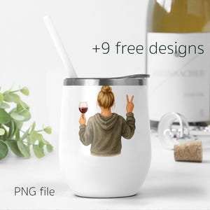 Stampa su tumbler da vino, Mama Needs Wine PNG, Stampa a sublimazione per bicchieri da vino da 12 once, Modello per tumbler da vino, Regali per la festa della mamma, Prodotti digitali