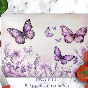 Tagliere in vetro con sublimazione Design Modello per tagliere in vetro con fiori a farfalla Tagliere in vetro con disegni Regali per la festa della mamma