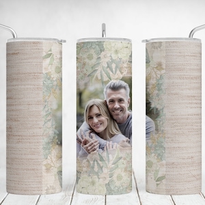 Papier photo à gobelet pour une seule image, un cadre PNG pour les motifs par sublimation, papier peint à gobelet familial 20 OZ avec 1 cadre, modèle sans couture