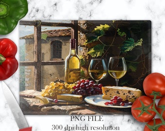 Cutting Board Sublimation Designs, Glass Cutting Board Png, Still Life Cutting Board Template, Chopping Board Designs, Instant Downloads