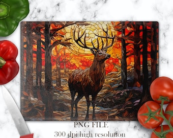 Mannen snijplankontwerp met eland, sublimatieontwerpen, snijplank png voor papa, snijplankontwerp, vaderdagcadeaus voor hem