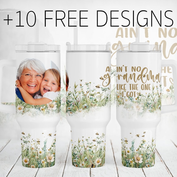 Personalized Mom & Grandma 40oz Tumbler – “God Gifted Me Two Titles” with up to 5 Kids and 8 Grandkids – Mother’s Day, Birthday or Christmas Gift for Mom main image 1
