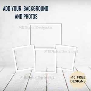 4 fotolijstjes png-bestand voor 20 oz magere bekers ontwerpen 4 fotolijstsjabloon met witte frames familiefoto's clipart instant downloads