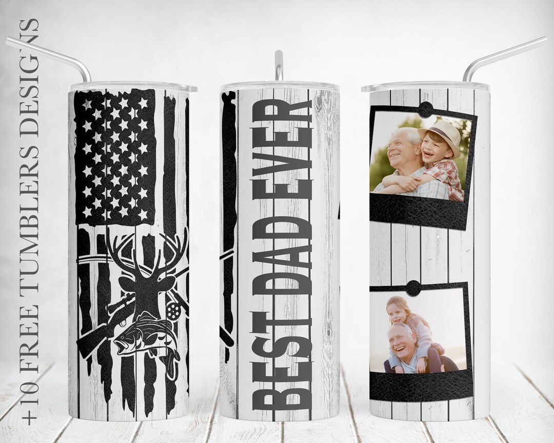 Best Dad Ever Pet Photo Version 2 - Personalized Custom Tumbler