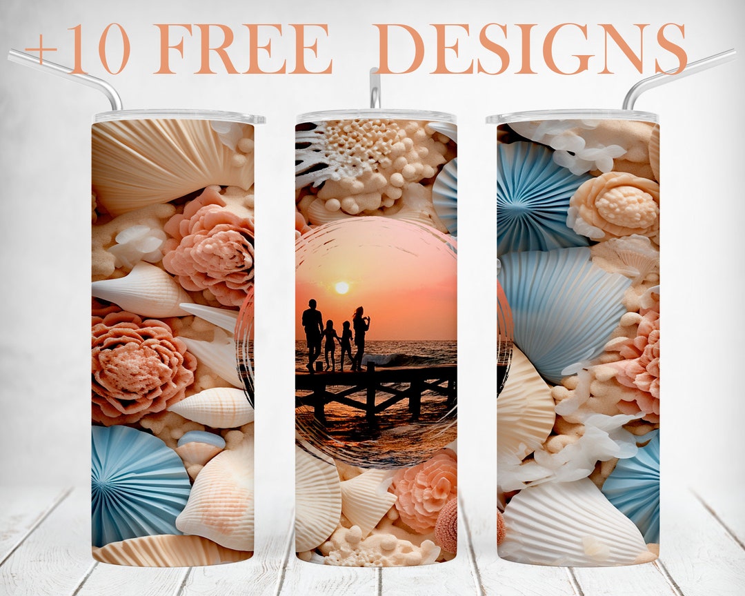 Photo Tumbler Wrap With One Frame, Beach Tumbler Sublimation Designs for 1 Family Picture, Seamless, Memorial 20 OZ Skinny Tumbler Wrap Png - Etsy Japan