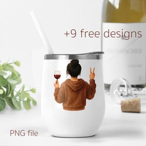 Emballage de gobelet à vin, motifs de sublimation de gobelet de maman drôle pour une tasse de vin de 12 oz, modèle de gobelet à vin, maman a besoin de vin png, cadeaux uniques pour maman