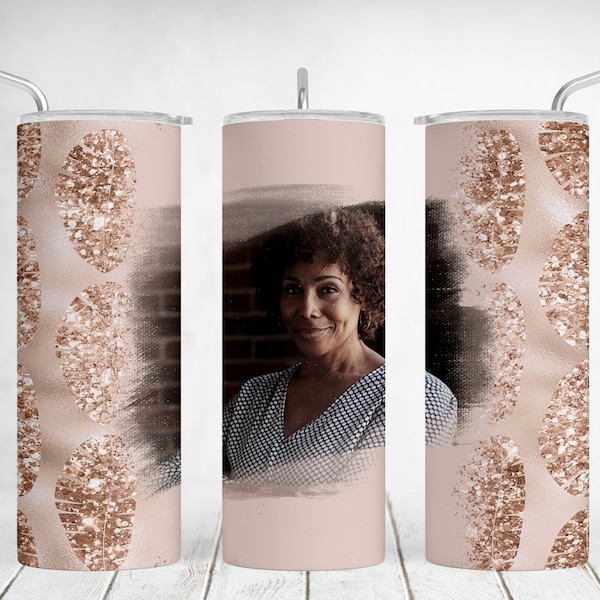 One Picture Tumbler Wrap For Women, Tumbler Sublimation Designs Downloads For 20 OZ Skinny Cup, Image Seamless Tumbler With Photo For Mom