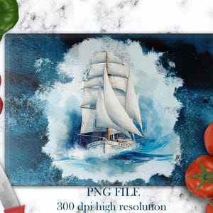 Glas Schneidebrett Png, Camping Png Sublimationsdesigns, Glas Schneidebrett Design, Meeresliebhaber Geschenke, Einzigartiges Vatertagsgeschenk für Sailor