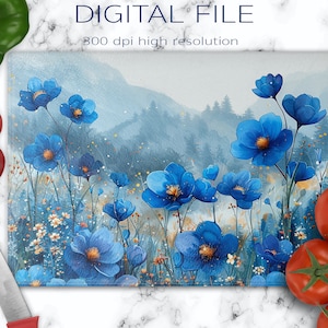 Schneidebrett Png Floral Sublimation Designs Glas Schneidebrett Vorlage Blumen Glas Schneidebrett Design Weihnachten Küche Geschenk für Mama