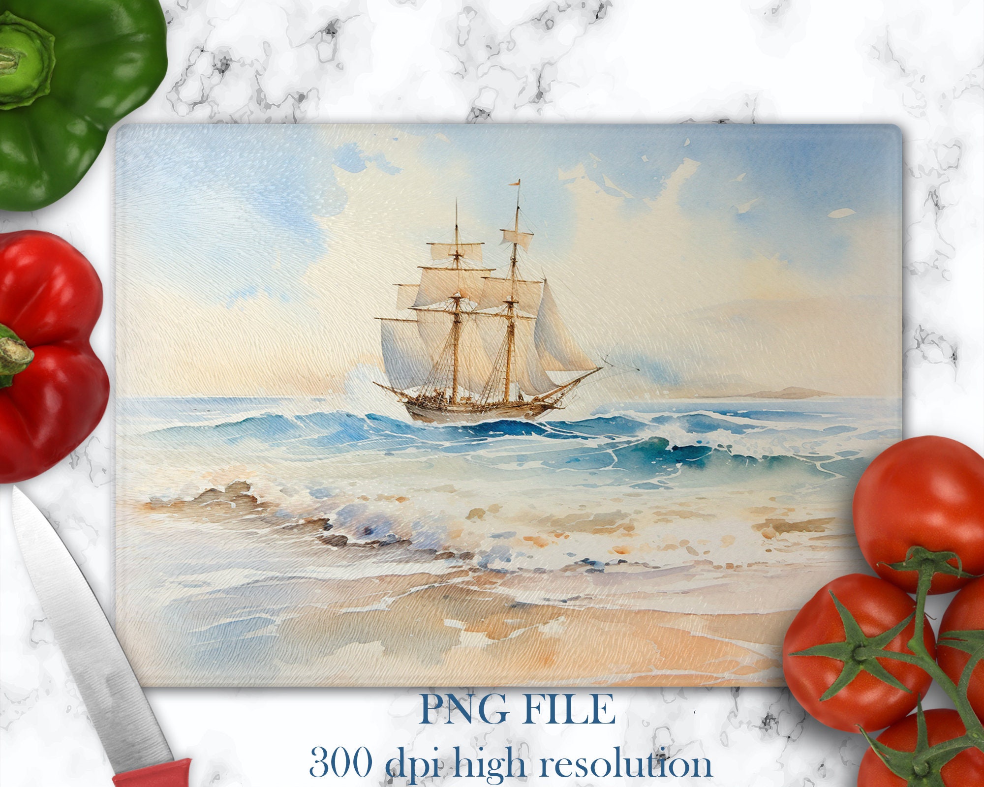 Cutting Board Png Marine Sublimation Designs With Sailboat Glass Cutting Boards Glass Chopping Board Wrap Father's Gifts For Father In Law