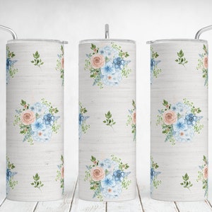 Buquê de flores em formato de copo de 20 oz PNG para copos finos, designs de sublimação Cottagecore, downloads de modelos perfeitos, gifs para sogra