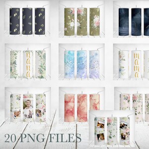 Dragon Tumbler Wrap Floral 20 OZ Skinny Tumbler Png Celestial Sublimation Designs Downloads For Seamless Tumbler Zodiac Sign Gifts image 4