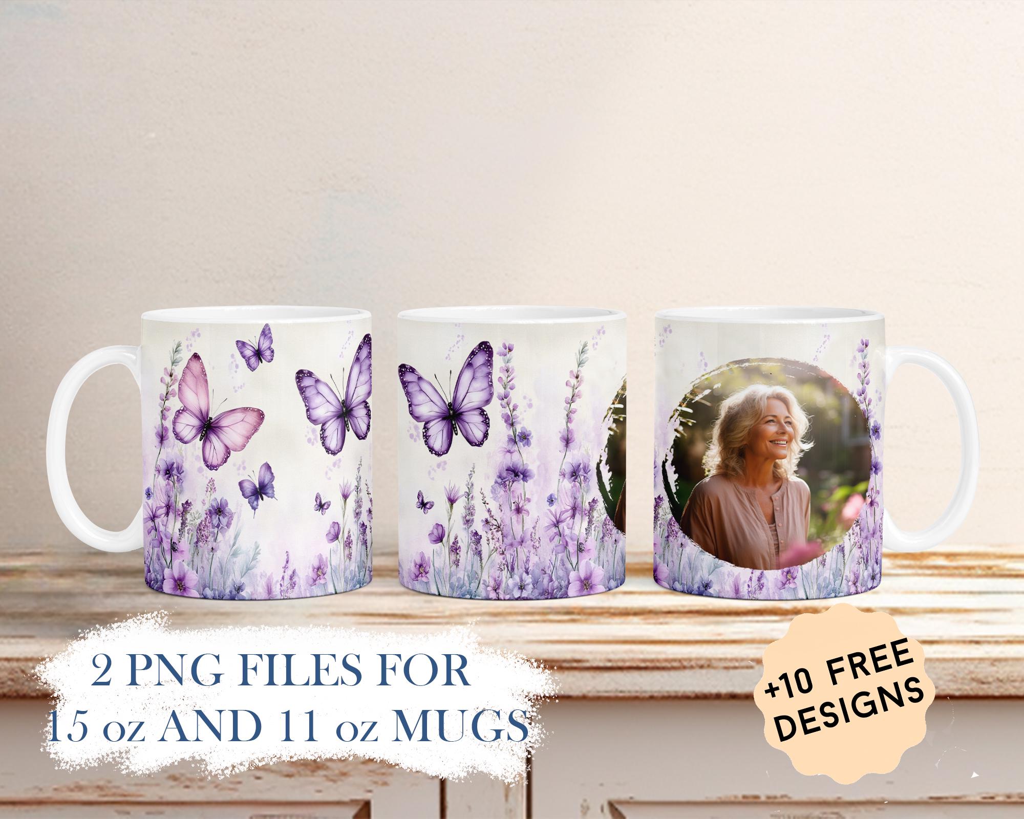Subli Photo Customisable Photo Mug Wrap for 1 Picture Frame, 15oz, 11oz Mug ...