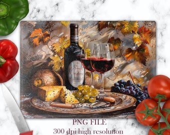 Cutting Board Png, Still Life Png Files For Sublimation Design Downloads, Glass Cutting Board Png, Glass Chopping Board Design, Father Gift