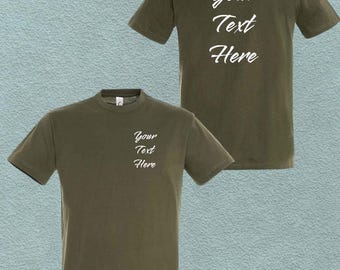 Camiseta unisex con impresión personalizada: texto, logotipo o imagen personalizados