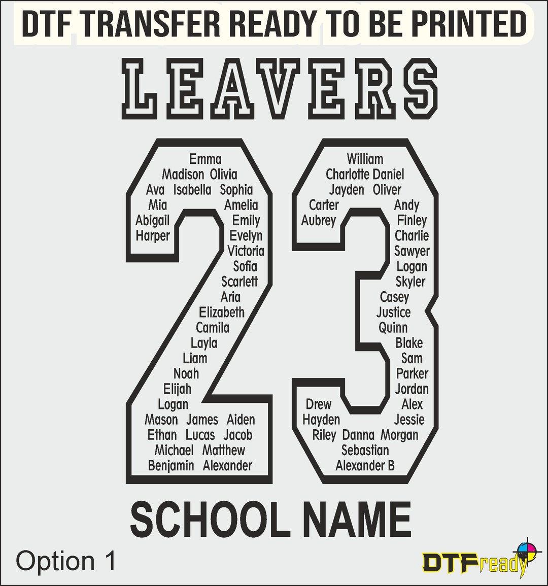 School Leavers Transfers Paper Size Transfer for All Type of Etsy