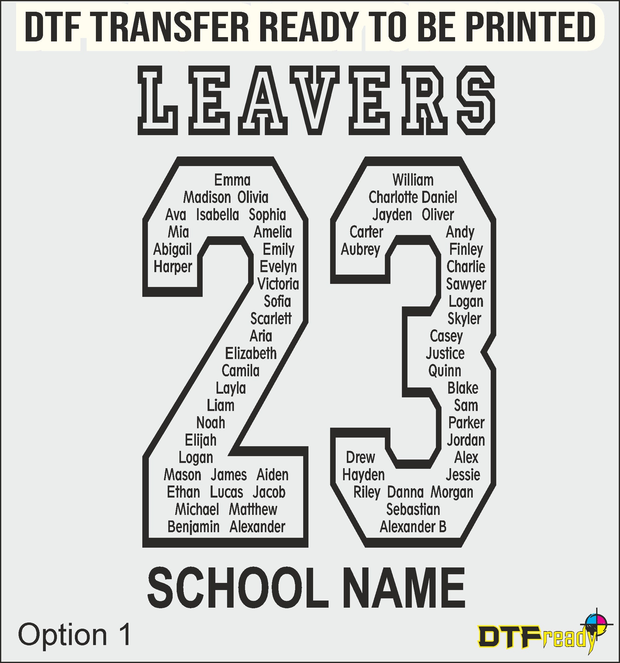 School Leavers Transfers Paper Size Transfer for All Type of Etsy