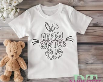 Colouring T-shirt HAPPY EASTER Bunny - Fancy something different this Easter?