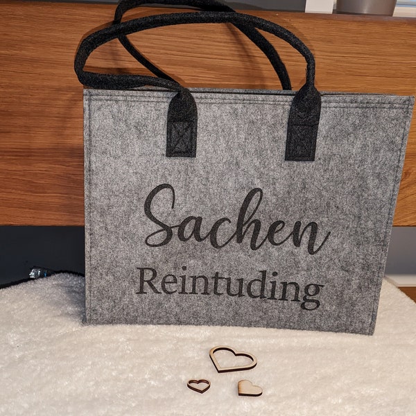 Filztasche mit Spruch