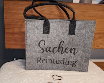 Filztasche mit Spruch