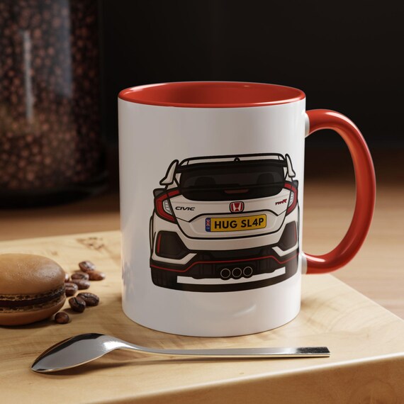 Mug Honda En Céramique - Tasse Blanche Avec Logo, Neuf Sous Emballage