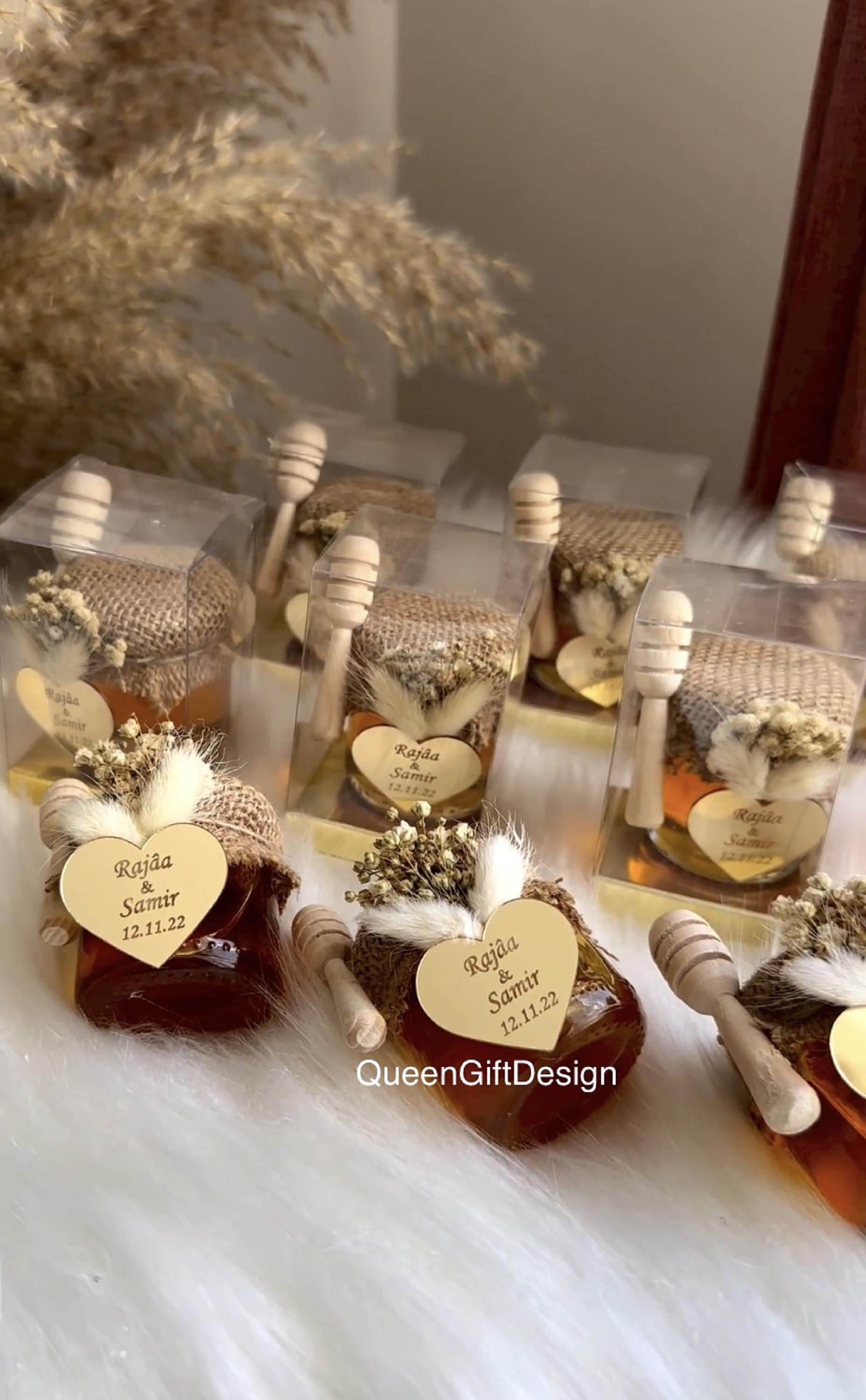 Honey Jar Wedding Favor Luxury Wedding Gift Honey Jar Gift Etsy