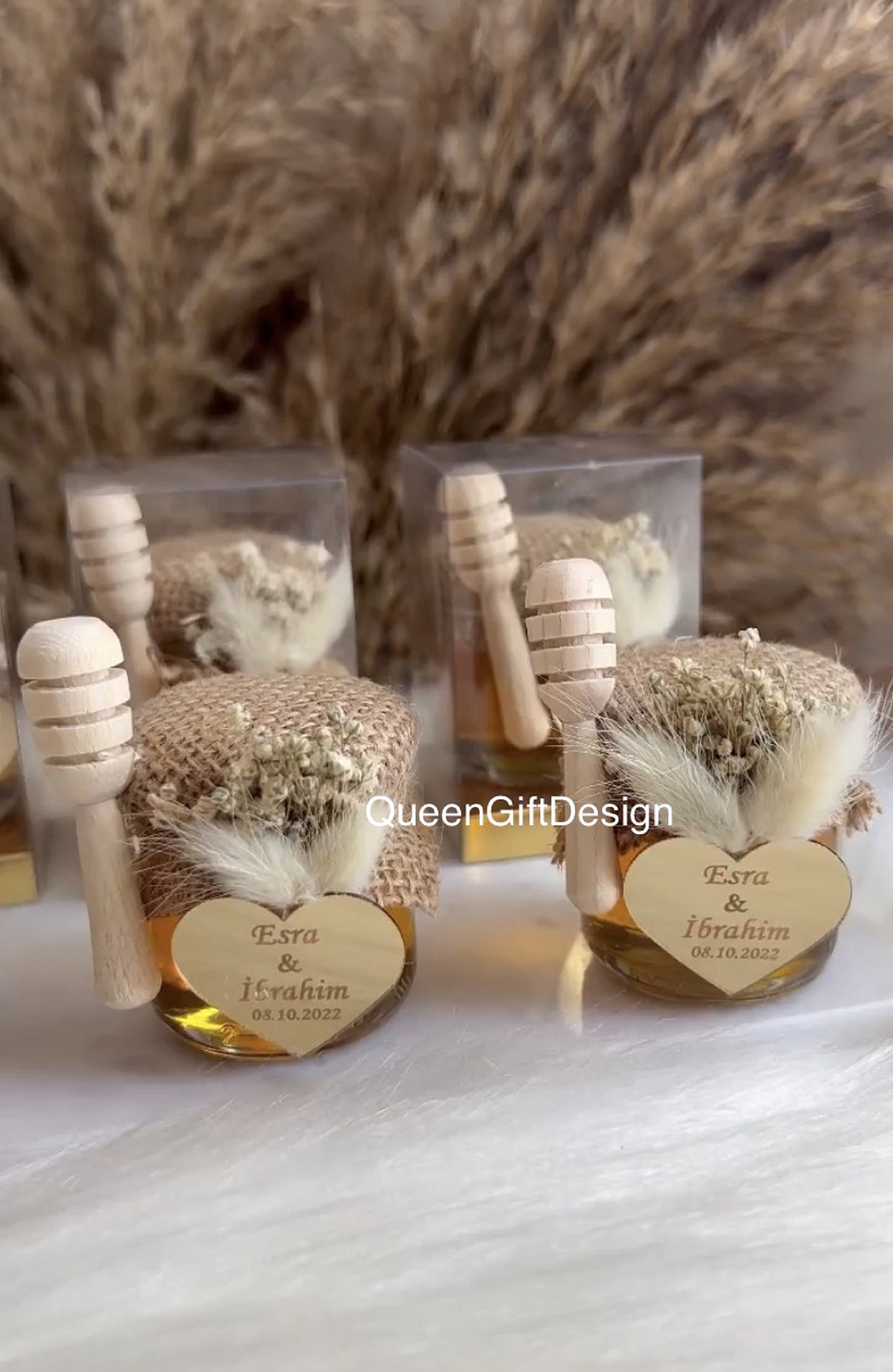Honey Jar Wedding Favor Luxury Wedding Gift Honey Jar Gift Etsy