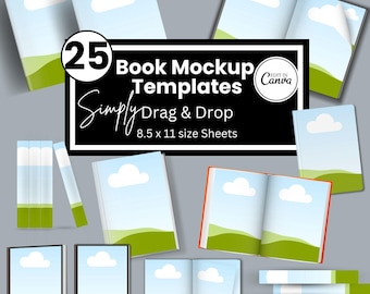 25 Book Mockup Templates: Drag & Drop Canva Ebook Mockups (PDF)