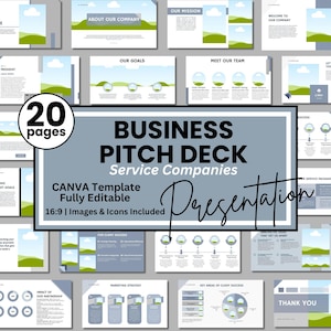 Editable Business Pitch Deck: Canva Presentation Template