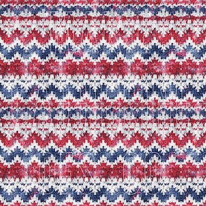 Fourth of July Red, White & Blue Crochet Chevron Seamless Repeating Pattern