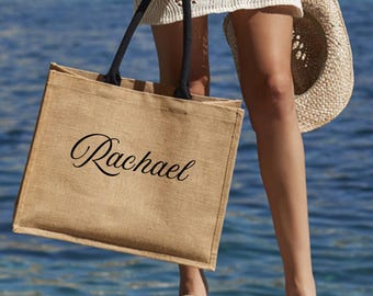 Bolsa de mano personalizable: perfecta para vacaciones y escapadas a la playa / Bolsa de novia, bolsa de despedida de soltera / bolsa de dama de honor / bolsa de despedida de soltera / regalo de boda