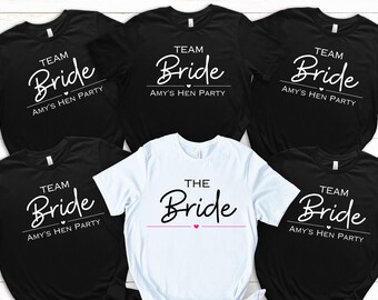 Custom Bachelorette Party T-Shirts: Personalized Team Bride Apparel