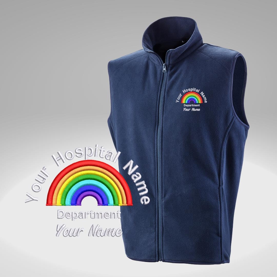 Personalized Fleece Work Gilet: Embroidered Medical Uniform Student Nurse  Uniform Embroidered Fleece Gilet Medical Fleece
