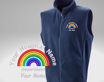 Chaleco de trabajo de polar personalizado: uniforme médico bordado / uniforme de enfermera estudiante / chaleco de polar bordado / polar médico