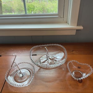 Vintage Imperial Glass Candlewick Set of 3 Bowls