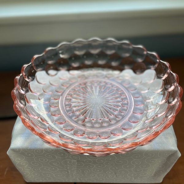 Vintage Hocking Glass Bubbles Pattern 8.5" Bowl