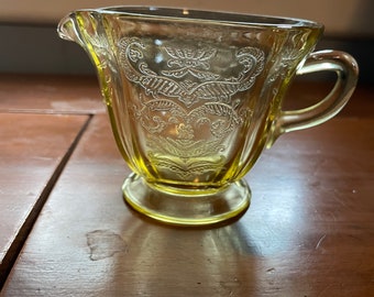 Federal Amber depression Glass Madrid Creamer 1930s