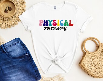 Physical Therapy Multicolor Unisex Heavy Cotton Tee