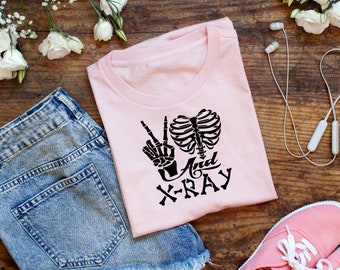 Peace Love and X-ray Unisex Heavy Cotton Tee