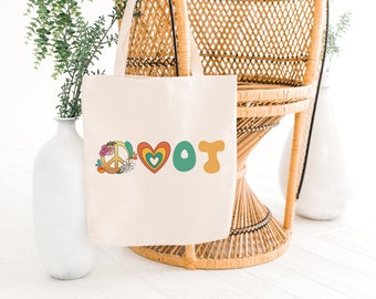 Occupational therapy Peace Love and OT Cotton Canvas Tote Bag