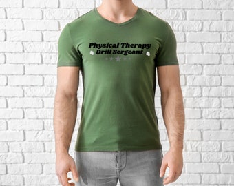 Physical Therapy Drill Sergeant Green Unisex Heavy Cotton T- shirt