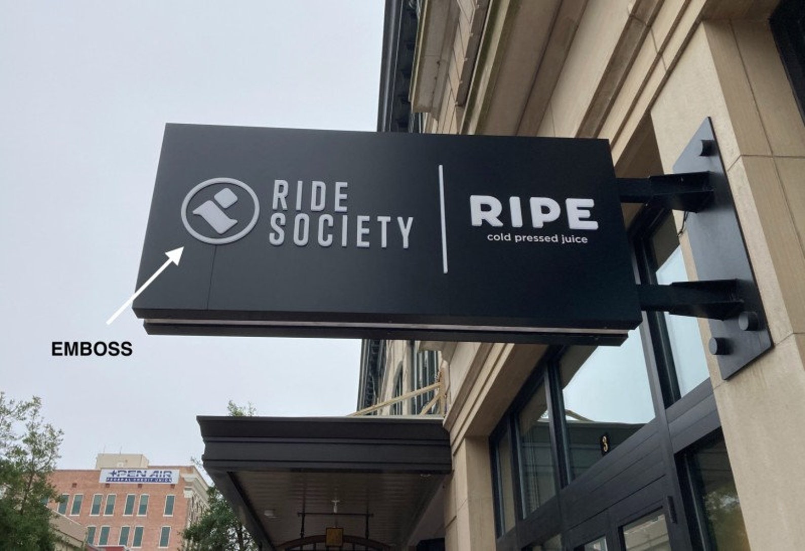 Square Light Box Store Front Sign, Round Shop Front Signage, Blade Sign