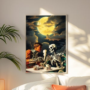Breathe in the Memories (Nostalgic Print, Trippy Wall Art, Trippy Skull Art, Collage Print, Space Art, Surreal Art)