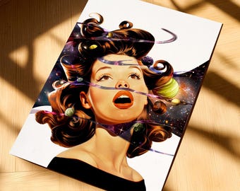 Mindscapes 2 Poster – Trippy Retro Wall Art with Surreal Collage